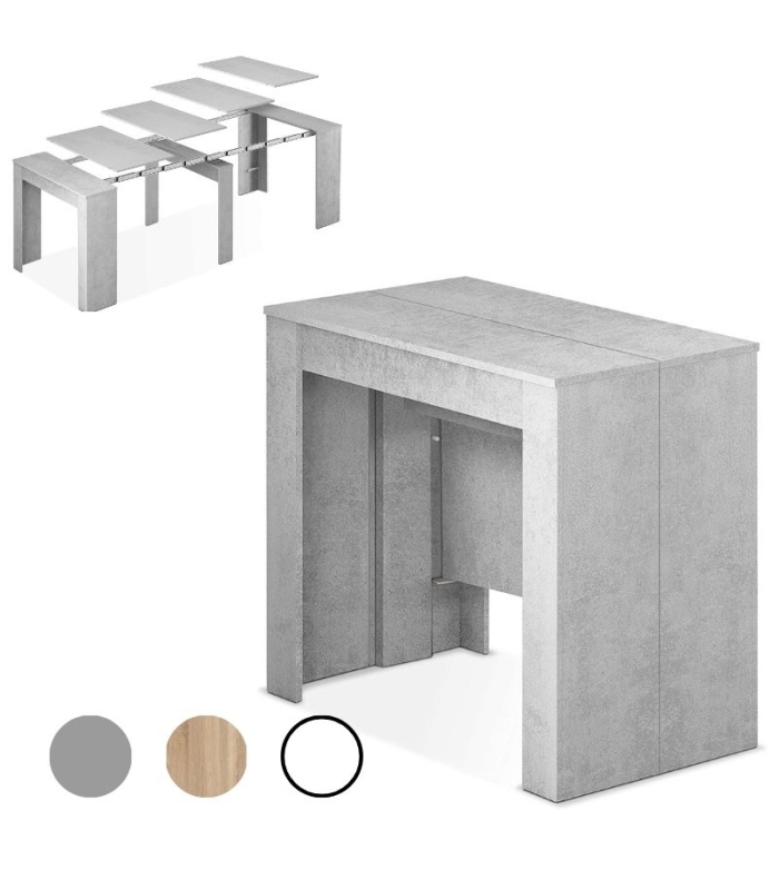 Mesa comedor extensible consola Cemento