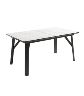 Mesa de comedor extensible Adriático diseño nórdico e industrial, mesa barata. 140-180 cm de ancho y 90 cm de largo. Sayez