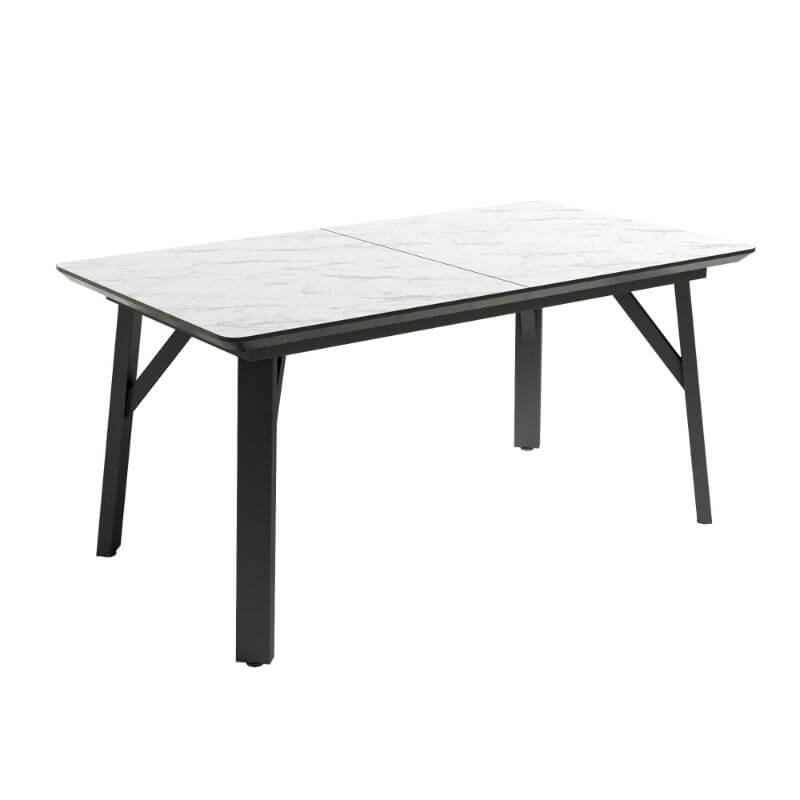 Mesa de comedor extensible Adriático diseño nórdico e industrial, mesa barata. 160-200 cm de ancho y 90 cm de largo. Sayez