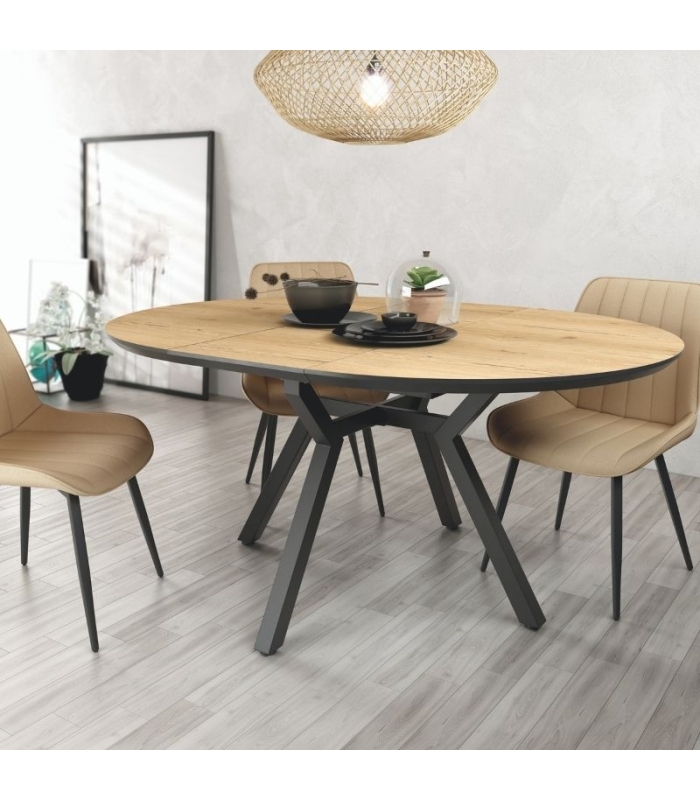 Mesa Comedor Extensible Cantábrico abierta 100 cm