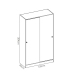 Armario puertas correderas 120 cm Blanco |SAYEZ|