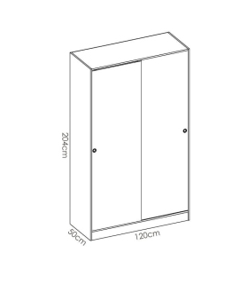 Armario puertas correderas 120 cm Blanco |SAYEZ|