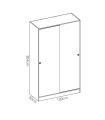 Armario puertas correderas 120 cm Blanco |SAYEZ|