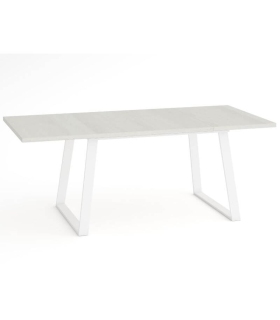 Mesa Rectangular Extensible 140 (191) cm Marian Abierta Color Polar y Blanco|SAYEZ|