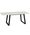 Mesa Rectangular Extensible 140 (191) cm Marian Abierta Color Polar y Negro |SAYEZ|