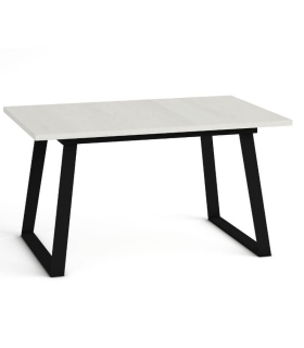 Mesa Rectangular Extensible 140 (191) cm Marian Cerrada Color Polar y Negro |SAYEZ|