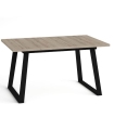 Mesa Rectangular Extensible 140 (191) cm Marian Cerrada Color Roble Natural y Negro |SAYEZ|