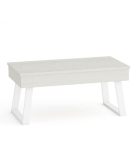 Mesa de centro elevable 100 cm Marian Polar Y Blanco Cerrada|SAYEZ|