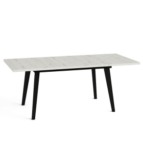 Mesa Rectangular Extensible 140 (191) cm Catalina Color Albián y Negro Cerrado |SAYEZ|