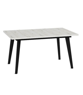 Mesa Rectangular Extensible 140 (191) cm Catalina Color Albián y Negro Cerrada|SAYEZ|