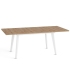 Mesa Rectangular Extensible 140 (191) cm Catalina Color Artisán y Blanco Abierta |SAYEZ|