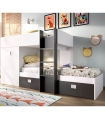 Cama Tren Groe Juvenil Blanco y Grafito |SAYEZ|