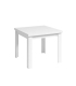 Mesa comedor cuadrada 90x90 extensible blanco cerrada, mesa robusta, barata, de melamina. Sayez