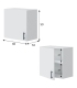Conjunto Muebles Cocina 220 cm TIERRA, Mueble Colgar 1 puerta 60 cm, Medidas | SAYEZ |