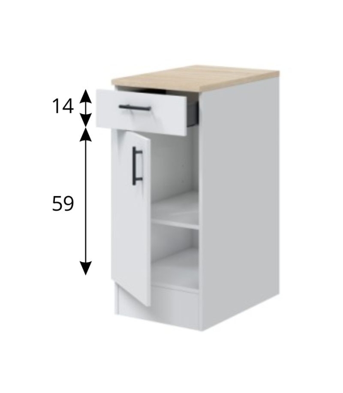 Mueble BAJO 40 cm 1 puerta 1 cajón | SAYEZ |
