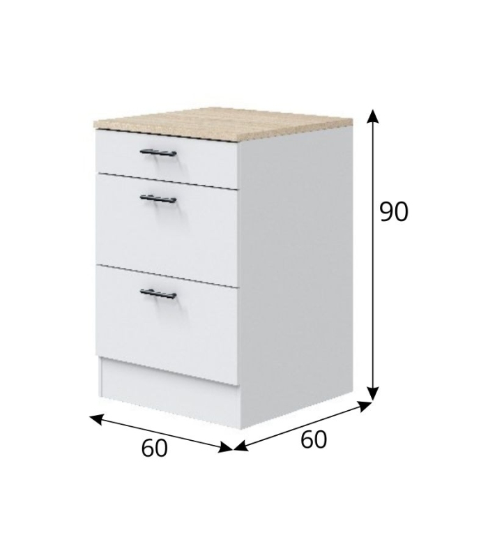 Mueble BAJO 60 cm 3 cajones |SAYEZ |