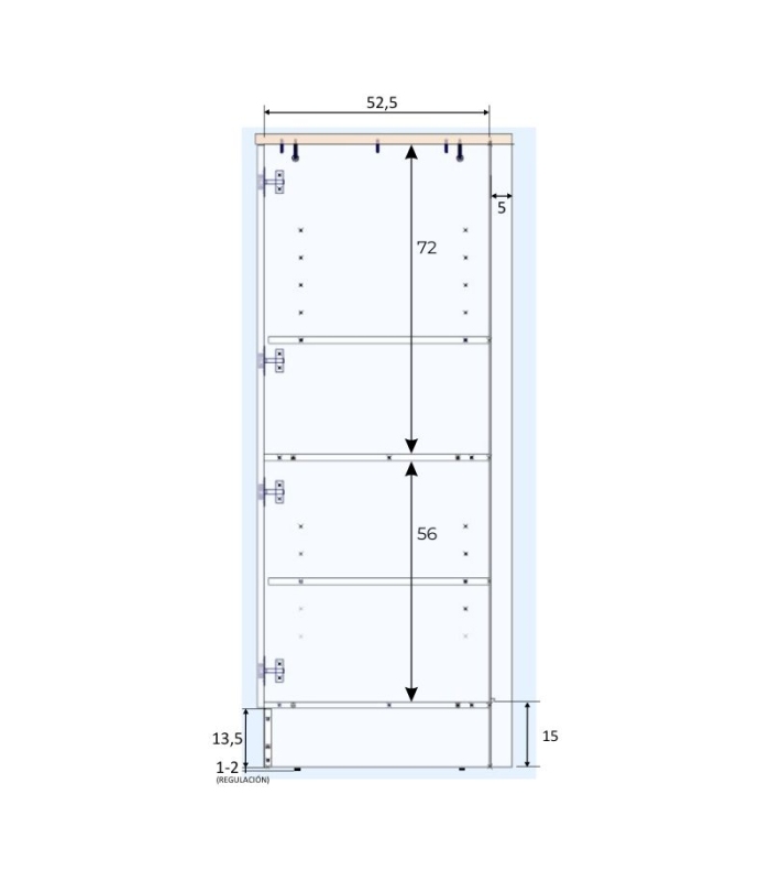 Mueble ALTO 60 cm 1 puerta | SAYEZ |