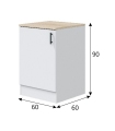 Mueble BAJO 60 cm 1 puerta | SAYEZ |