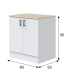 Mueble BAJO 80 cm 2 puertas para Fregadero |SAYEZ |
