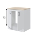 Mueble BAJO 80 cm 2 puertas para Fregadero |SAYEZ |