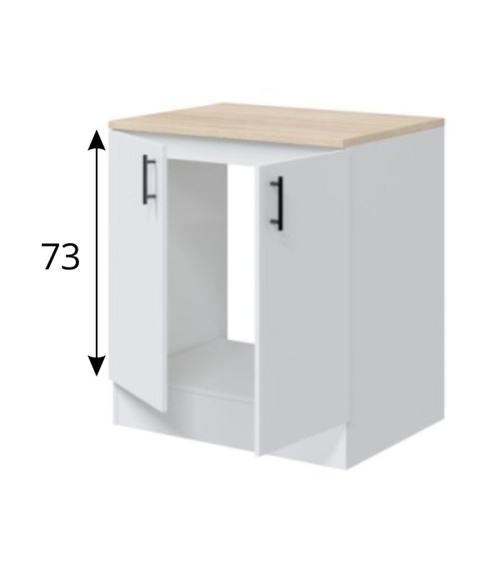 Mueble BAJO 80 cm 2 puertas para Fregadero |SAYEZ |