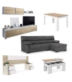Piso completo Mediterráneo con Sofá Chaiselongue Cama EcoRelax Reversible