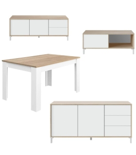 Conjunto de salón Brooklyn Roble