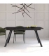 Mesa Comedor Extensible Tasman 160 Cm, Acabado sobre Marquina y patas Negro, en ambiente| SAYEZ |