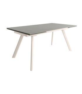 Mesa Comedor Extensible Tasman 160 Cm, Acabado sobre Porland y patas Marfil | SAYEZ |