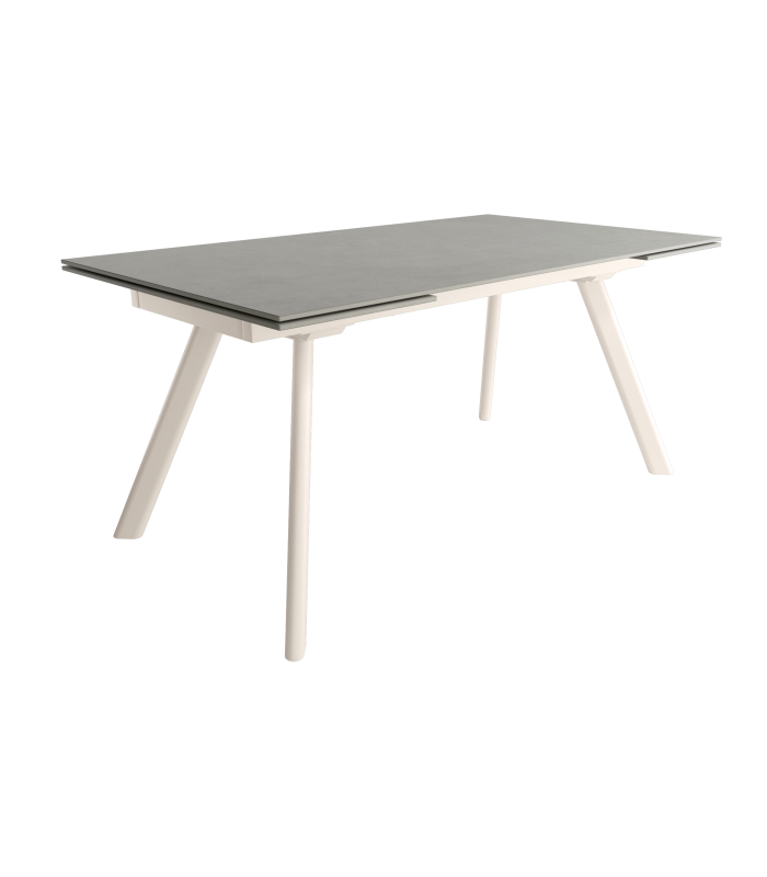 Mesa Comedor Extensible Tasman 160 Cm, Acabado sobre Porland y patas Marfil | SAYEZ |