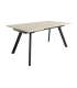 Mesa Comedor Extensible Tasman 160 Cm, Acabado sobre Arena y patas Negro | SAYEZ |