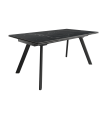 Mesa Comedor Extensible Tasman 160 Cm, Acabado sobre Marquina y patas Negro | SAYEZ |