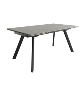 Mesa Comedor Extensible Tasman 160 Cm, Acabado sobre Porland y patas Negro | SAYEZ |