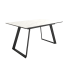 Mesa Comedor Extensible Sena Porcelánica 140 Cm, Acabado sobre Carrara y patas Negro|SAYEZ|