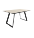 Mesa Comedor Extensible Sena Porcelánica 140 Cm, Acabado sobre Beige y patas Negro|SAYEZ|