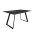 Mesa Comedor Extensible Sena Porcelánica 140 Cm, Acabado sobre Marquina y patas Negro|SAYEZ|