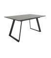 Mesa Comedor Extensible Sena Porcelánica 140 Cm, Acabado sobre Porland y patas Negro|SAYEZ|