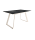 Mesa Comedor Extensible Sena Porcelánica 140 Cm, Acabado sobre Marquina y patas Marfil |SAYEZ|