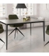 Mesa Comedor Fija Cortés Porcelánica 160 Cm, Acabado sobre Porland y patas Negro, en ambiente|SAYEZ|