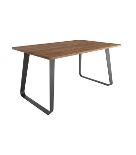 Mesa Comedor Fija Como Melamina 180 Cm, Acabado sobre Java y patas Negro|SAYEZ|