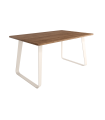 Mesa Comedor Fija Como Melamina 160 Cm, Acabado sobre Java y patas Marfil|SAYEZ|