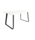 Mesa Comedor Fija Como Melamina 140 Cm, Acabado sobre Soul Blanco y patas Negro|SAYEZ|