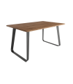 Mesa Comedor Fija Como Melamina 140 Cm, Acabado sobre Java y patas Negro|SAYEZ|