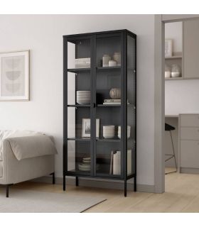 Mueble Vitrina Titania Acabado 80 cm Negro |SAYEZ|