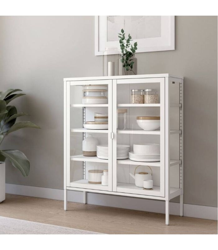 Mueble Vitrina Titania Acabado Crema 90 cm, en ambiente |SAYEZ|