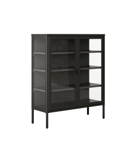 Mueble Vitrina Titania Acabado 90 cm Negro |SAYEZ|