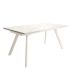 Mesa Comedor Extensible Tasman 160 Cm, Acabado sobre Carrara y patas Marfil | SAYEZ |