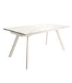Mesa Comedor Extensible Tasman 160 Cm, Acabado sobre Carrara y patas Marfil | SAYEZ |