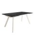 Mesa Comedor Extensible Tasman 160 Cm, Acabado sobre Marquina y patas Marfil | SAYEZ |
