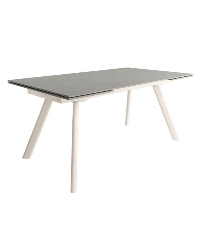 Mesa Comedor Extensible Tasman 160 Cm, Acabado sobre Porland y patas Marfil | SAYEZ |
